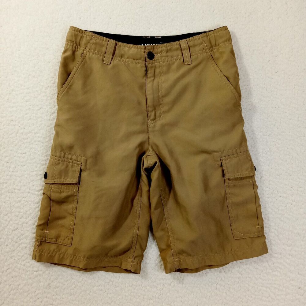 Tony Hawk Hybrid‎ Shorts Boys 16 Beige Mesh Pockets Polyester